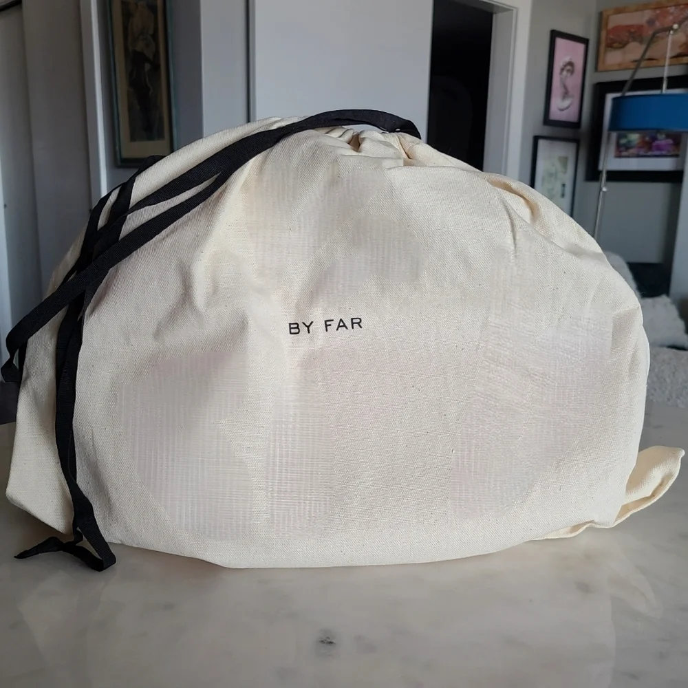 BY FAR Cush Flat Grain Leather Bag, Pink, NWT